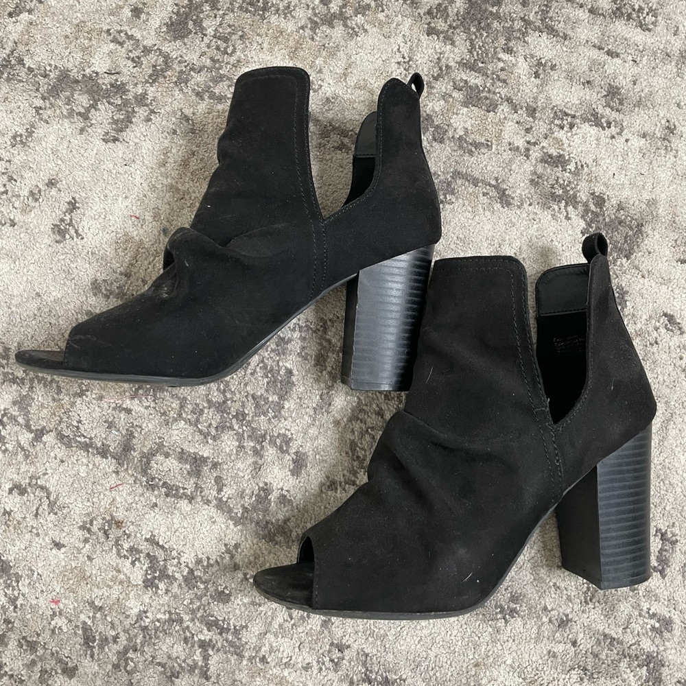 Peep Toe Ankle Boot - Size 8.5